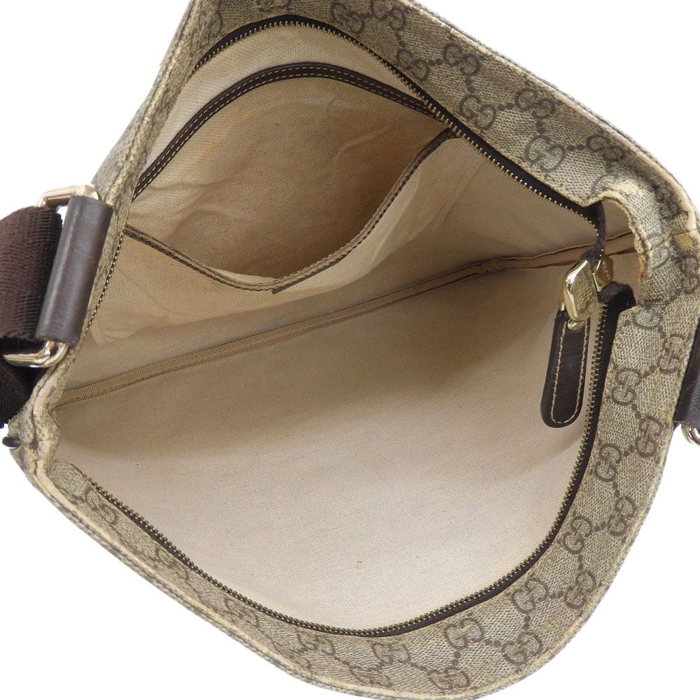 【本物保証】 グッチ GUCCI GGスプリーム GGプラス 斜め掛け ショルダーバッグ 201446 213048 ベージュ ブラウン 軽い 本物保証】 グッチ GUCCI GGスプリーム GGプラス 斜め掛け ショルダー