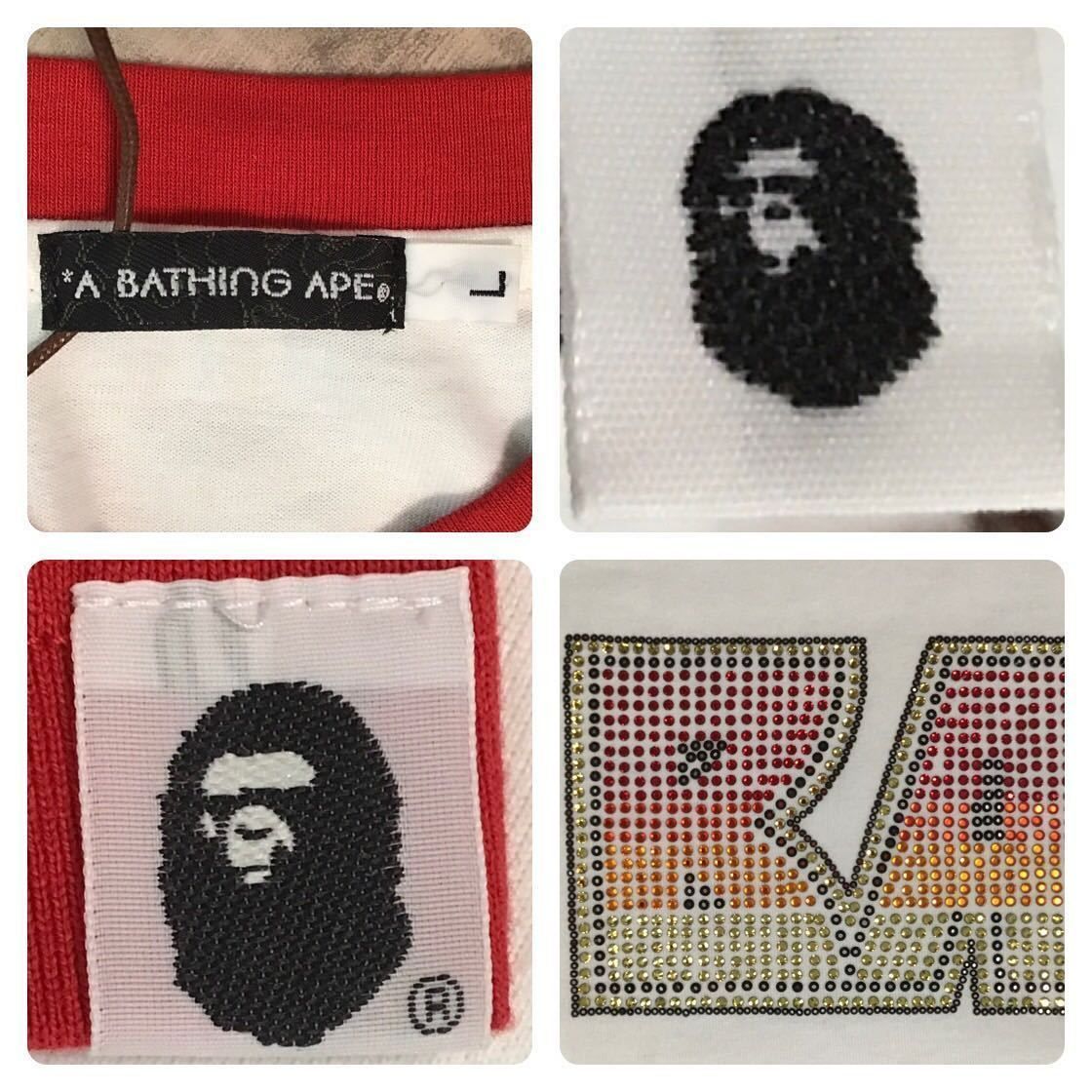 ☆新品☆ スワロフスキー KISS logo 七分袖 Tシャツ Lサイズ a