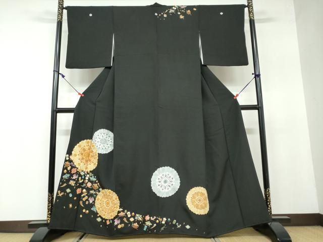 平和屋着物●訪問着 駒刺繍 宝尽くし草花文 金銀彩 正絹 DAAW5316ud