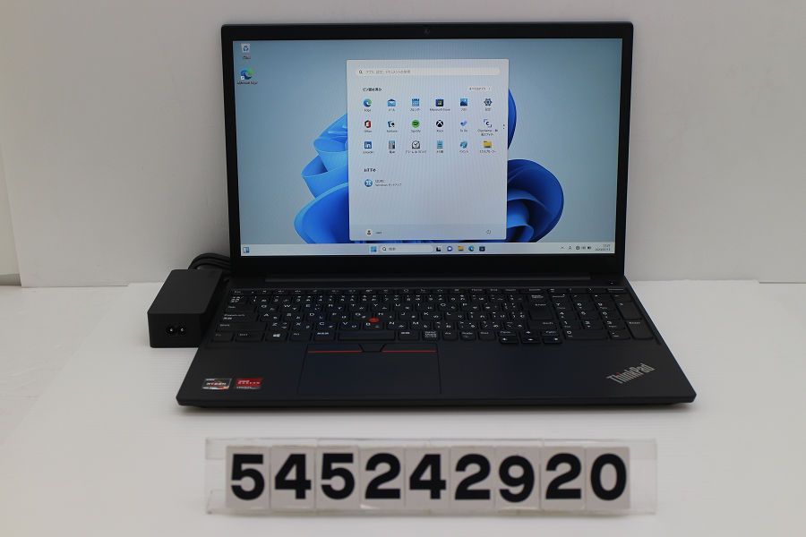 Lenovo ThinkPad E15 Gen2 Ryzen 5 4500U 2.3GHz/8GB/256GB(SSD)/15.6W/FHD(1920x1080)/Win11 【545242920】