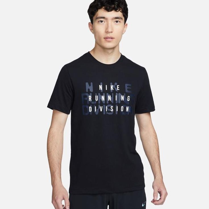 ナイキ nike AS M NK DF TEE RUN DIVISION ランニングTシャツ ショートスリーブ 半袖 メンズ  男性【fj2357-010】陸上・ランニング用品 M (010)ブラック メルカリ