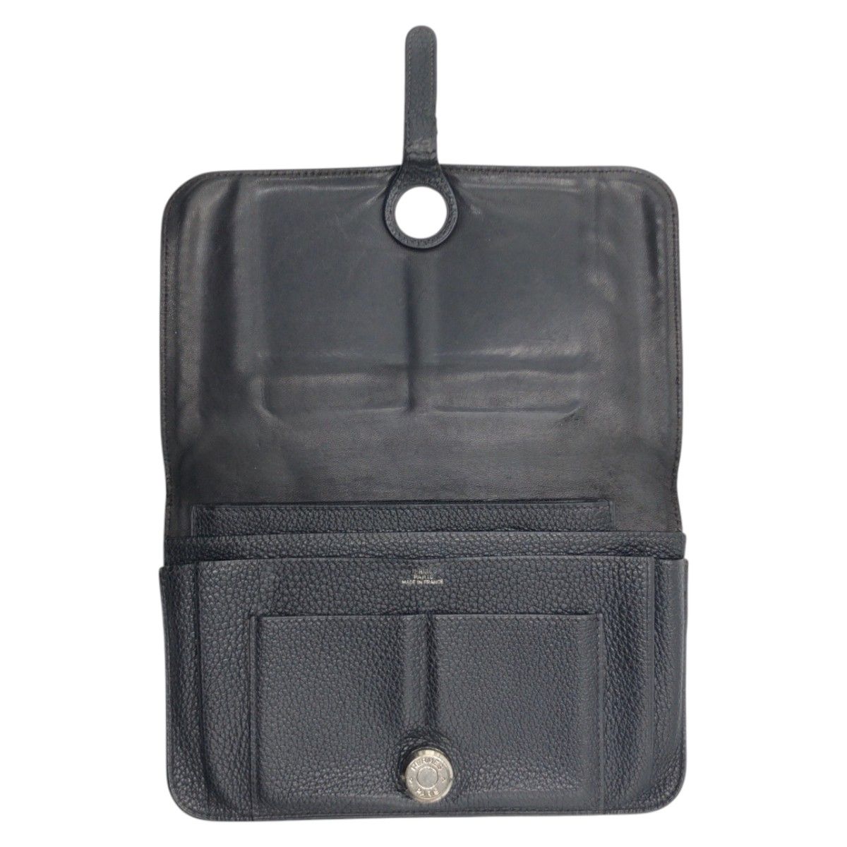 美品☆　エルメス　ドゴンGM　長財布　トリヨンクレマンス　□R刻印 HERMES エルメス ドゴンGM ブラック 黒 トリヨンクレマンス 長