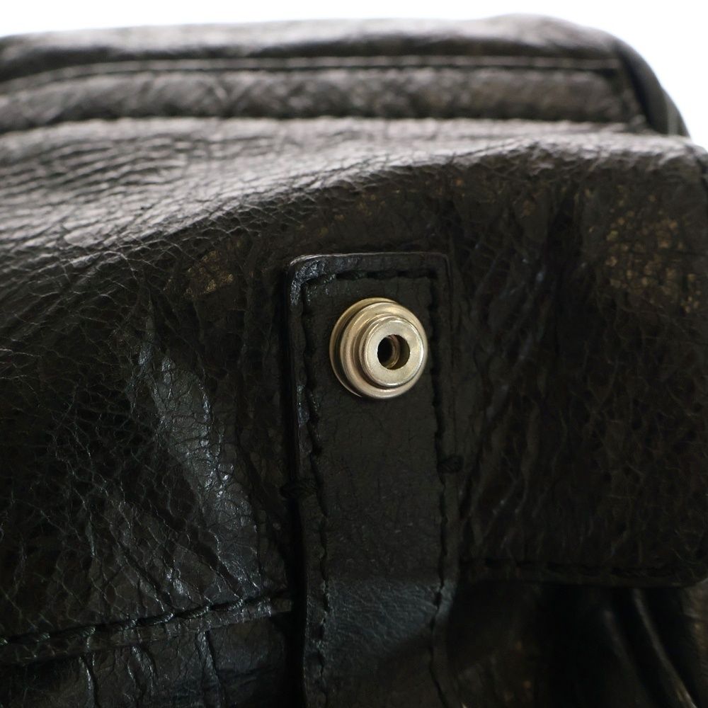 変化 BALENCIAGA バレンシアガ SQUASH Boston Bag 285702 スクワッシュ レザー ボストンバッグ ショルダーバッグ ブラック  100%品質保証、送料無料。