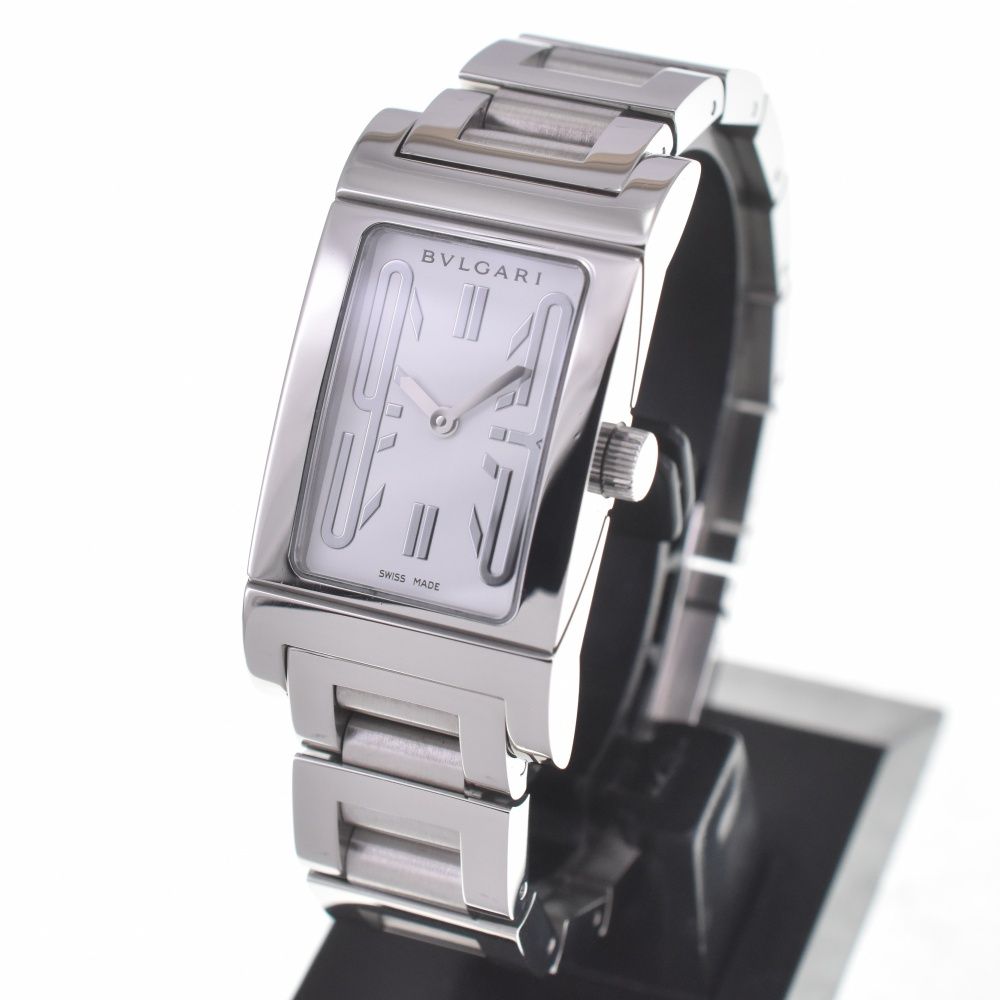 ブルガリ BVLGARI RT39S レッタンゴロ クォーツ レディース 美品 箱