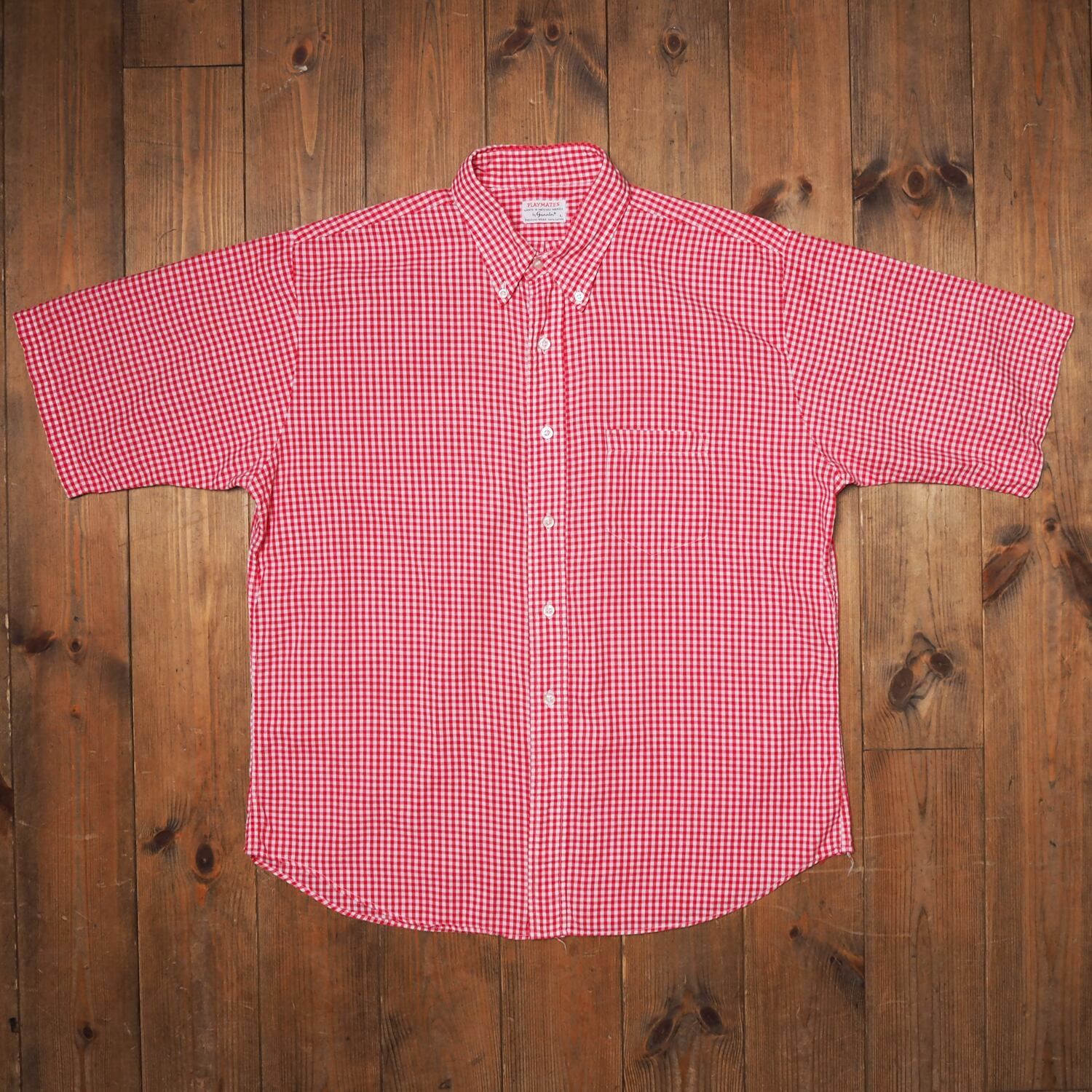 激レア 60s ギンガムチェック ピンク ビンテージ シャツ コットン 60年代 60s NORRIS Casuals ギンガムチェックシャツ 【Lサイズ】 - HARVEST