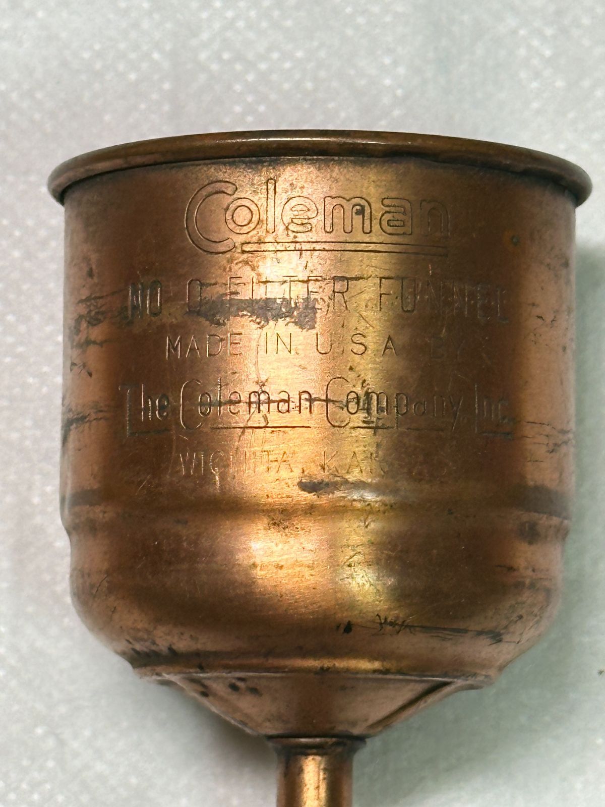 コールマン 1940年代 カッパー 銅製 No.0ファンネル ブルー