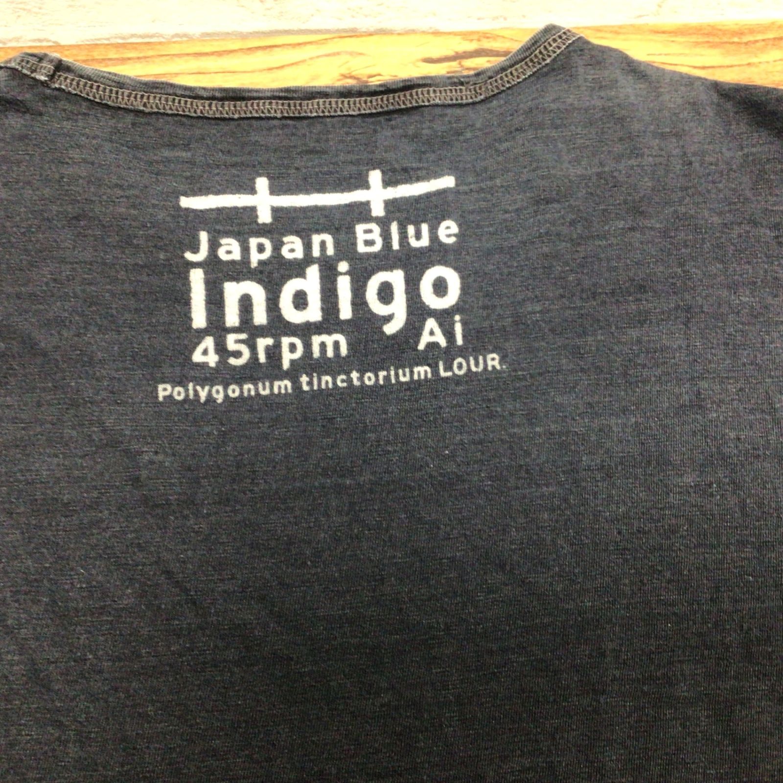 45rpm 藍染インディゴ Tシャツ もめん ゆったりサイズ 45R45年ものがたり四角Tシャツ 3枚セット（インディゴ）: WOMEN｜45R