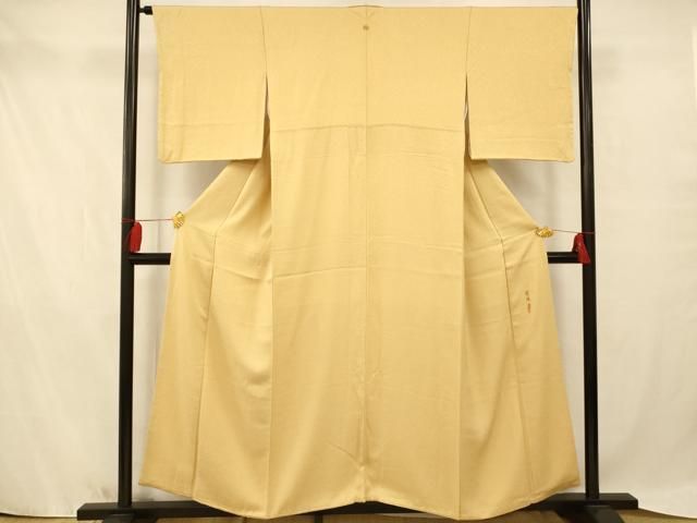 平和屋着物○上質な紬 作家物 色無地 臙脂色 正絹 逸品 AABA4286ph