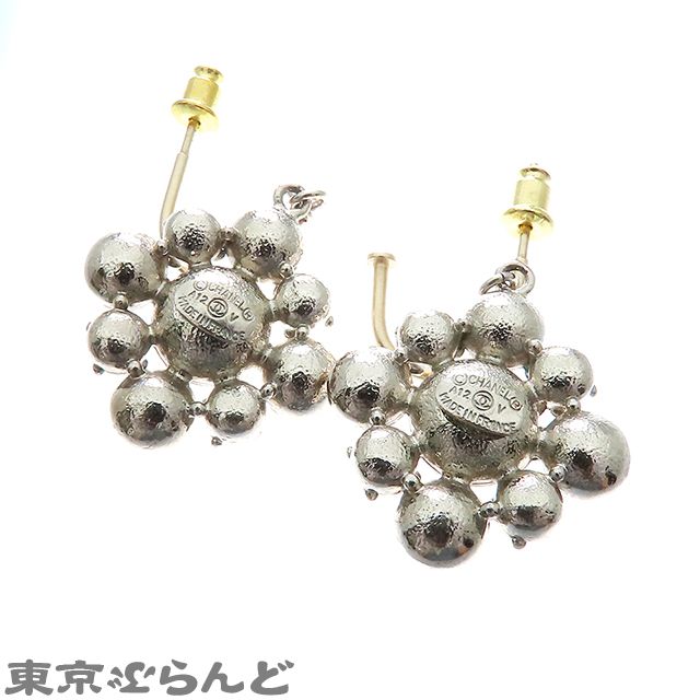 シャネル CHANEL ココマーク ストーン ピアス A12V シルバー