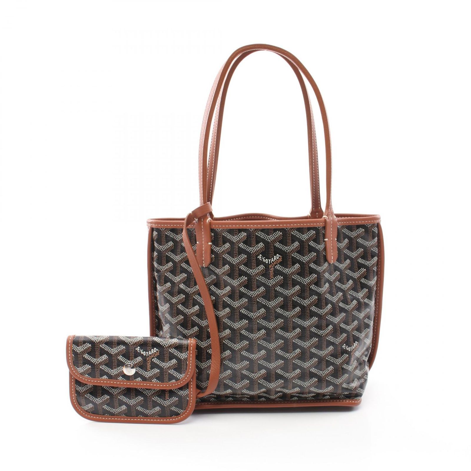 ゴヤール　サンルイのポーチ　黒　茶　ブラック　ブラウン goyard-035.jpg