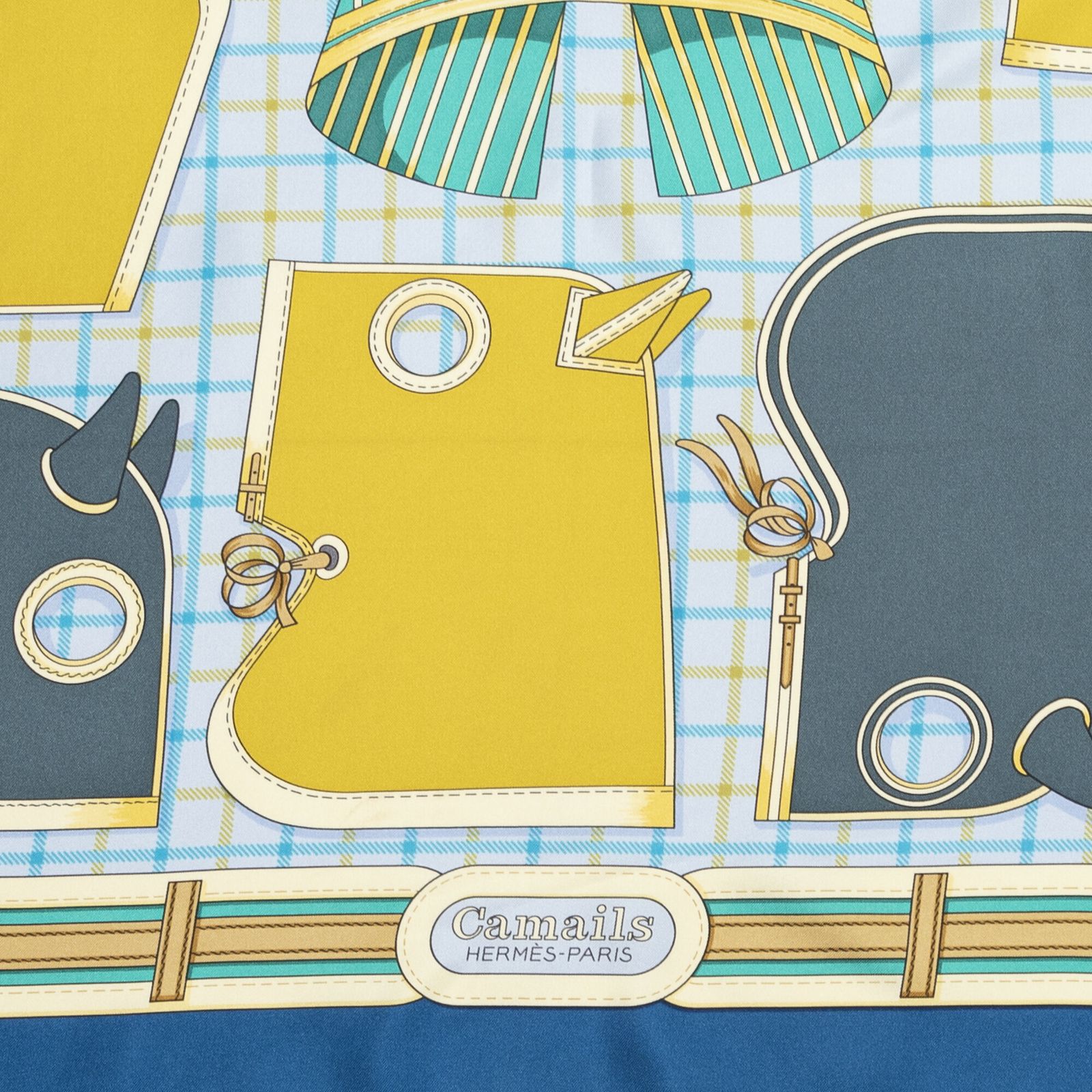 エルメススカーフ青