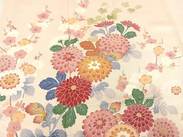 平和屋着物○訪問着 友禅 作家物 枝花文 暈し染め 正絹 逸品 CAAW8292yc