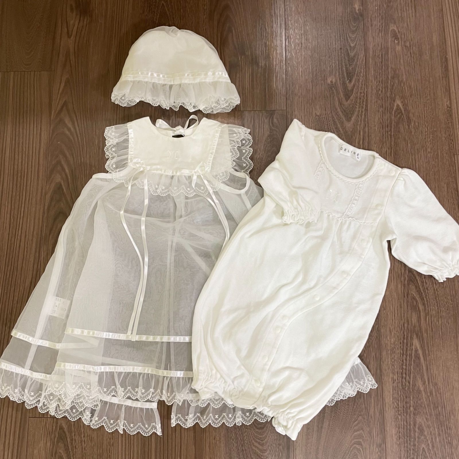 美品CELINEベビードレスセット セレモニードレス 出産準備 セリーヌ セレモニードレスセット お宮参り 退院 - メルカリ
