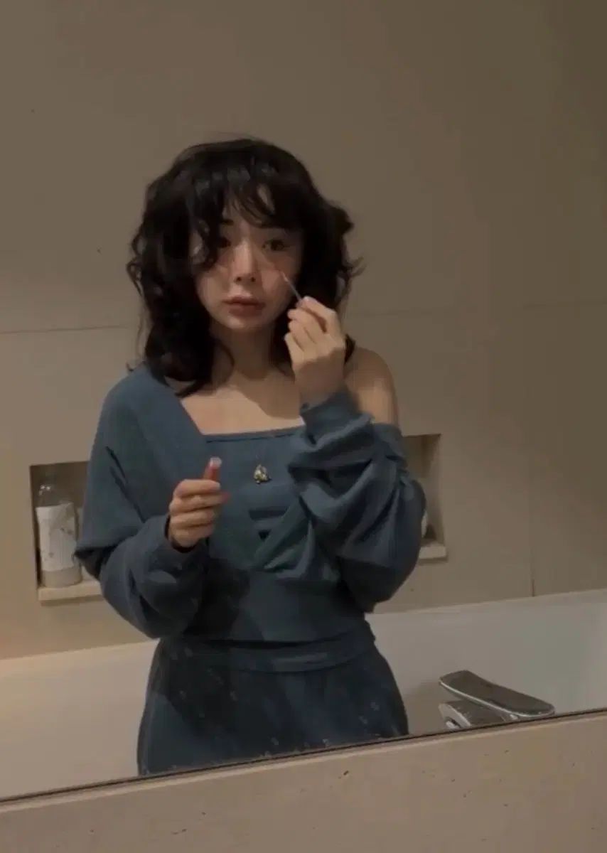 【全品送料無料】 notes from he 彼からのメモ 3pc ダークブルー セットアップ 製造中止製品