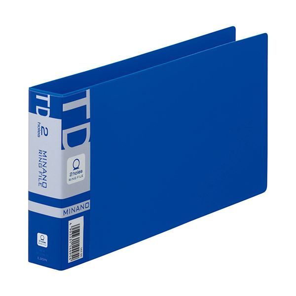 (まとめ) ライオン事務器 リングファイルMINANO(ミナノ) 統一伝票用 2穴 200枚収容 背幅35mm ブルー RF-228M-TD 1冊 【×30セット】