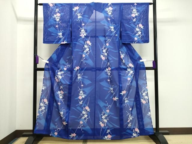 平和屋着物□極上 夏物 洗える最高級着物 ＜英＞はなぶさ謹製