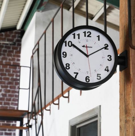 【新品未使用】　ダルトン　ダブルフェイスウォールクロック　両面時計　ブラック DULTON ウォールクロック 両面時計 両面表示 壁掛け時計