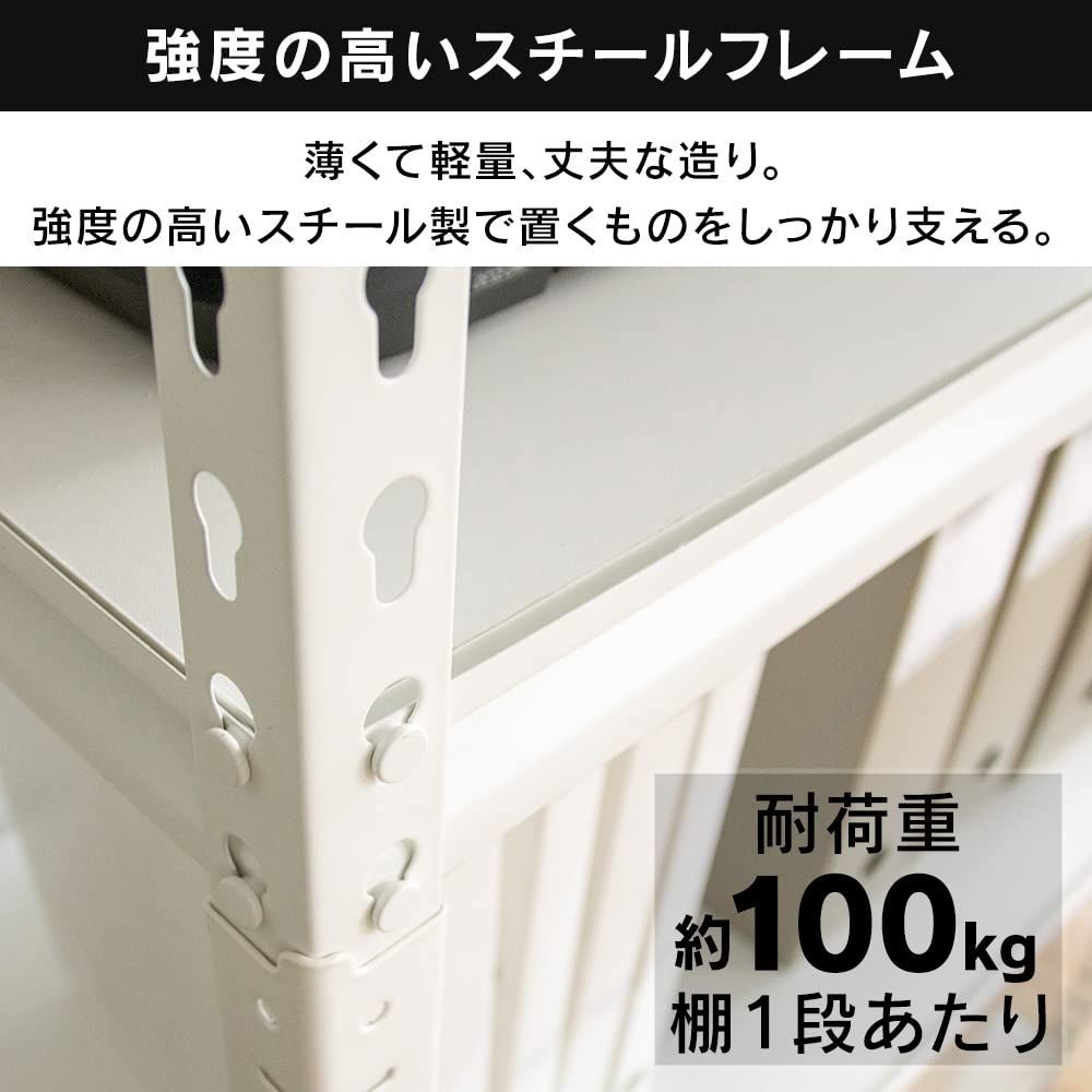 【新着商品】アイリスプラザ ラック スチールラック メタルラック 幅87.5cm 5段 STR-900 ブラック 幅約87.5×奥行約46×高さ約183 スチールラック メタルラック ラック 幅87.5 収納棚 幅75