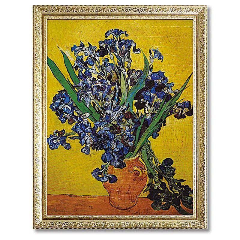 絵画 インテリア ゴッホ 名画 花瓶のアイリス ゴッホ Gogh オランダ画家 絵画 インテリア 壁掛け 絵画 額入り 絵画 ポスター 絵画 海 インテリア 雑貨 アンティーク 調 風景 インポート 玄関 複製画