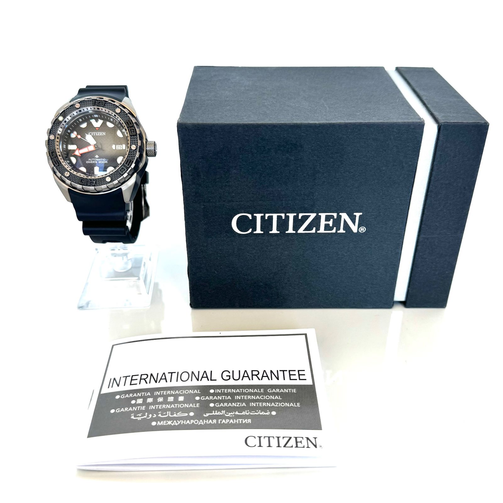 未使用】シチズン CITIZEN プロマスター マリンシリーズ メカニカルダイバー NB6004−08E 自動巻 スーパーチタニウム デイト表示  グレー ラバーベルト - メルカリ