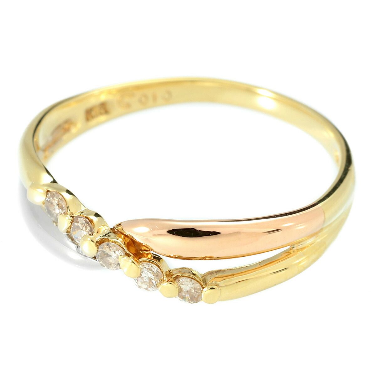 コンビネーションリング 指輪 ダイヤモンド Pt900 11号 中古  