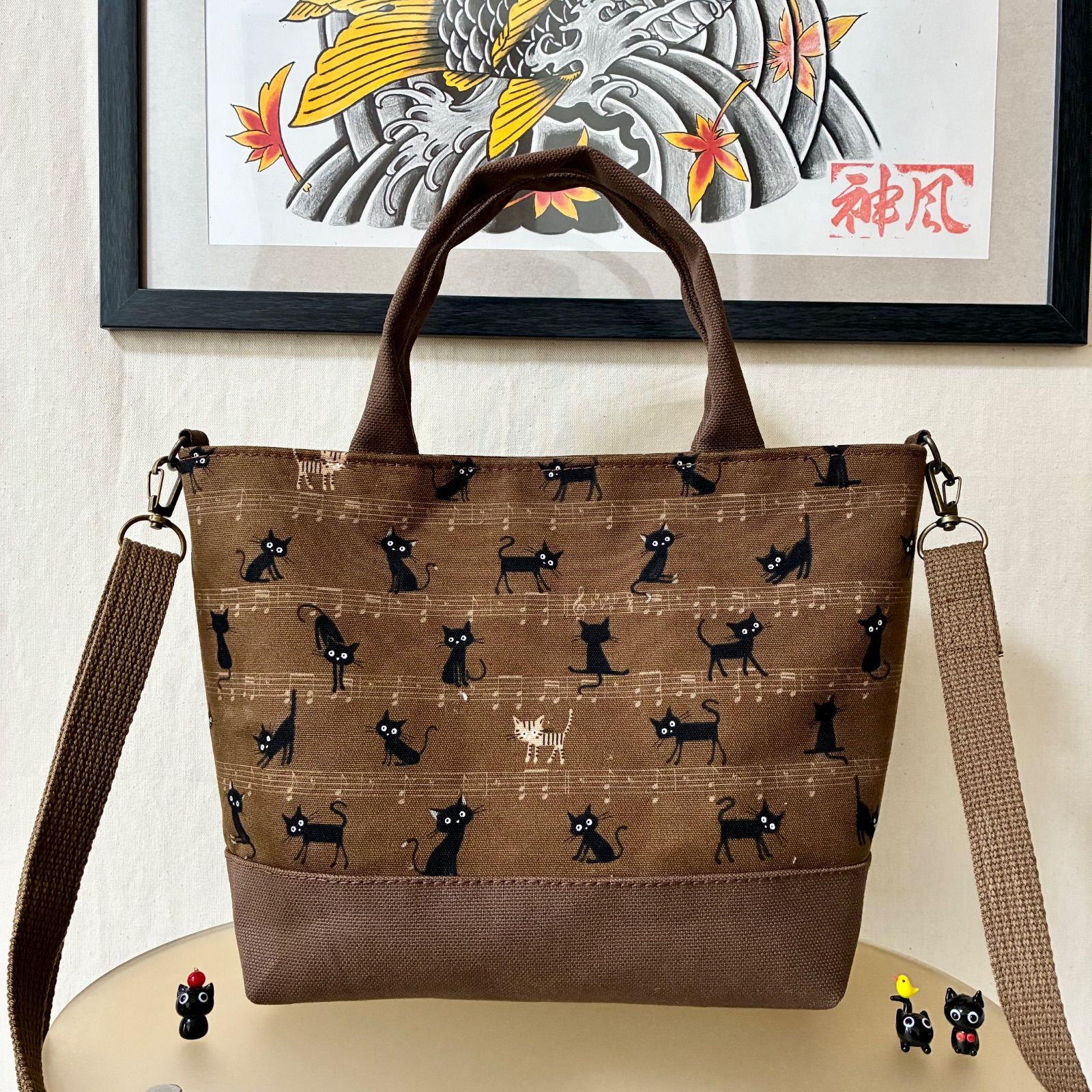 ミニトートバッグ　Ｄカン付　（ネコと家）他5点セット BAG_015_1024x.png?v=1750424360