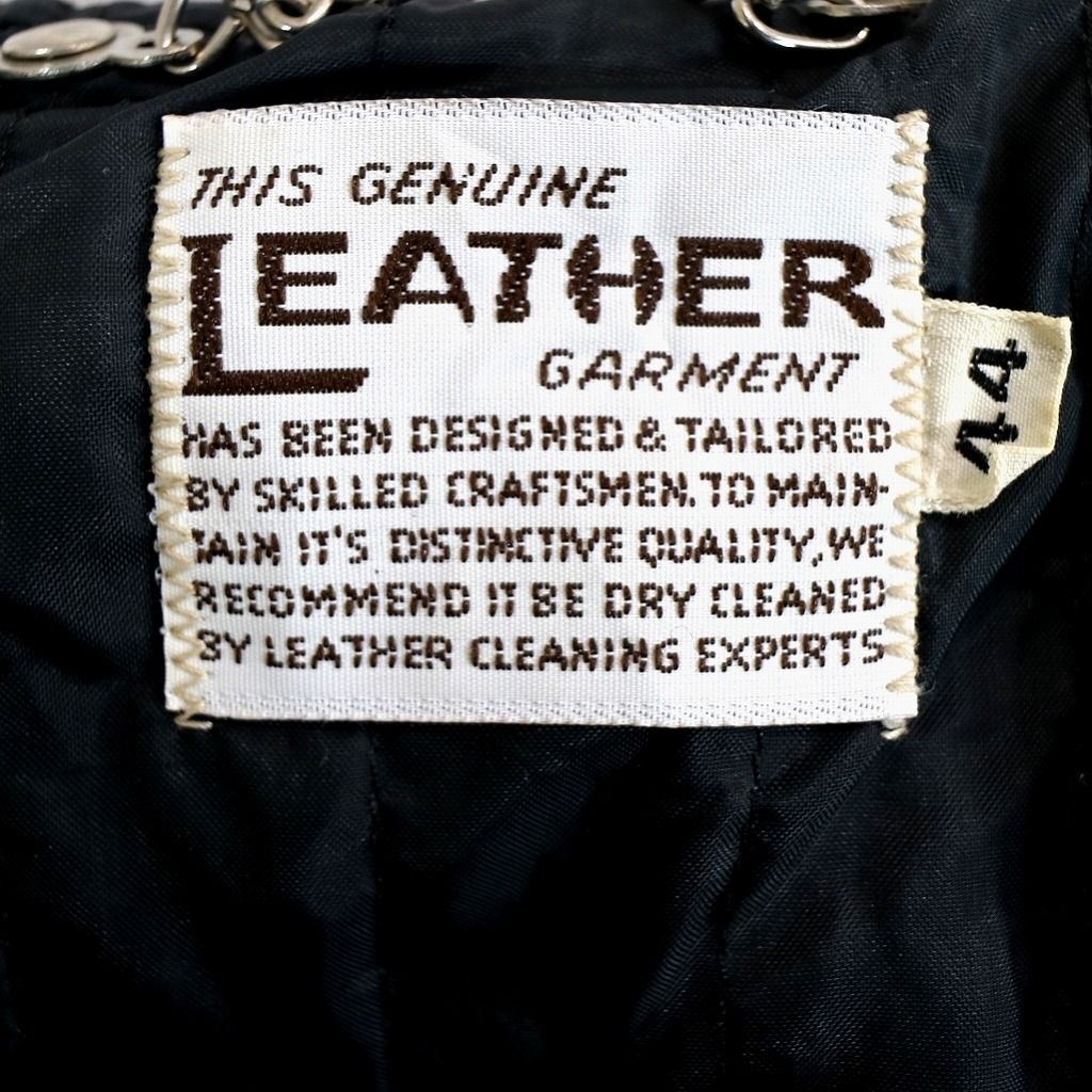 70年代 THIS GENUINE LEATHER GARMENT シングル レザージャケット