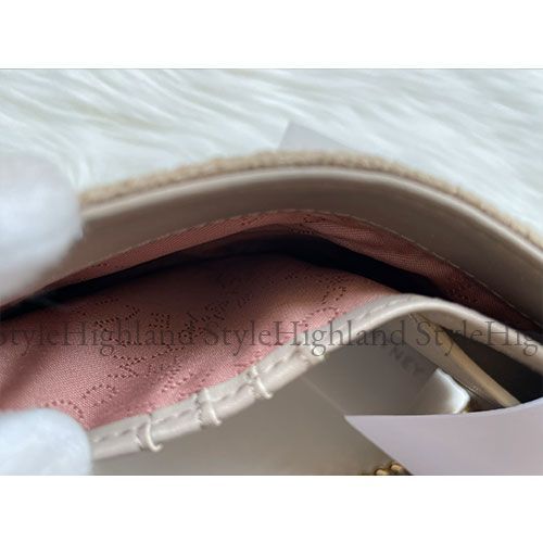 ほぼ新品未使用品 ステラマッカートニー 折り財布 ベージュ系 ステラマッカートニー ファラベラ 三つ折り財布 ベージュ