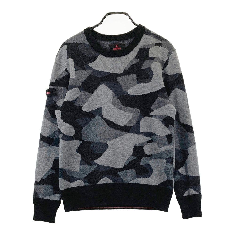 BRIEFING 迷彩柄 セーター Lサイズ グレー系　BRG223M41 BRIEFING 迷彩柄 セーター Lサイズ グレー系 BRG223M41