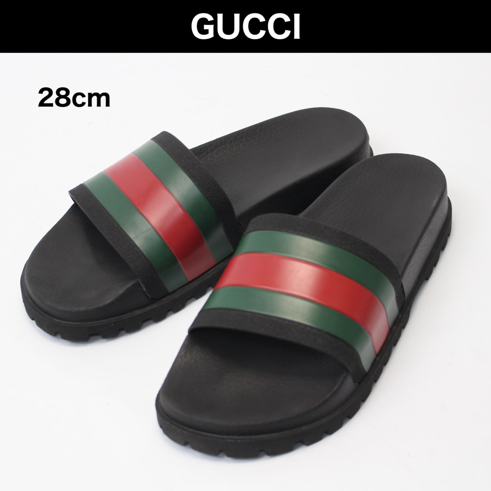 GUCCI ラバーメンズ スライドサンダル-