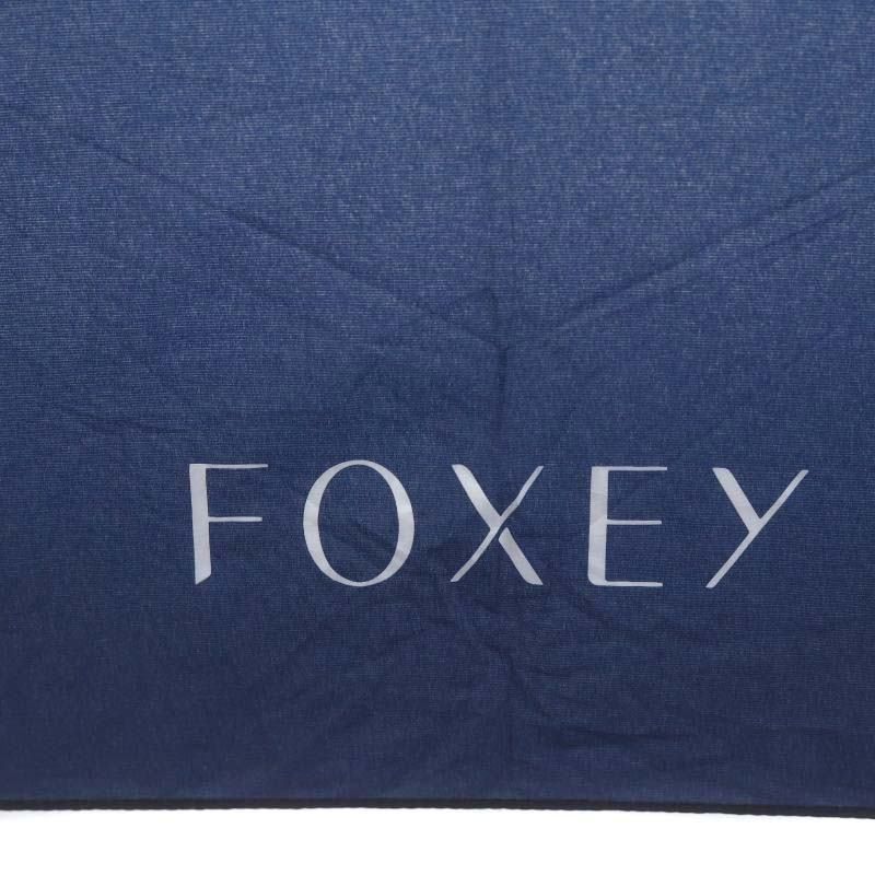 フォクシー FOXEY 傘 折り畳み傘 雨傘 ロゴ アンブレラ 紺