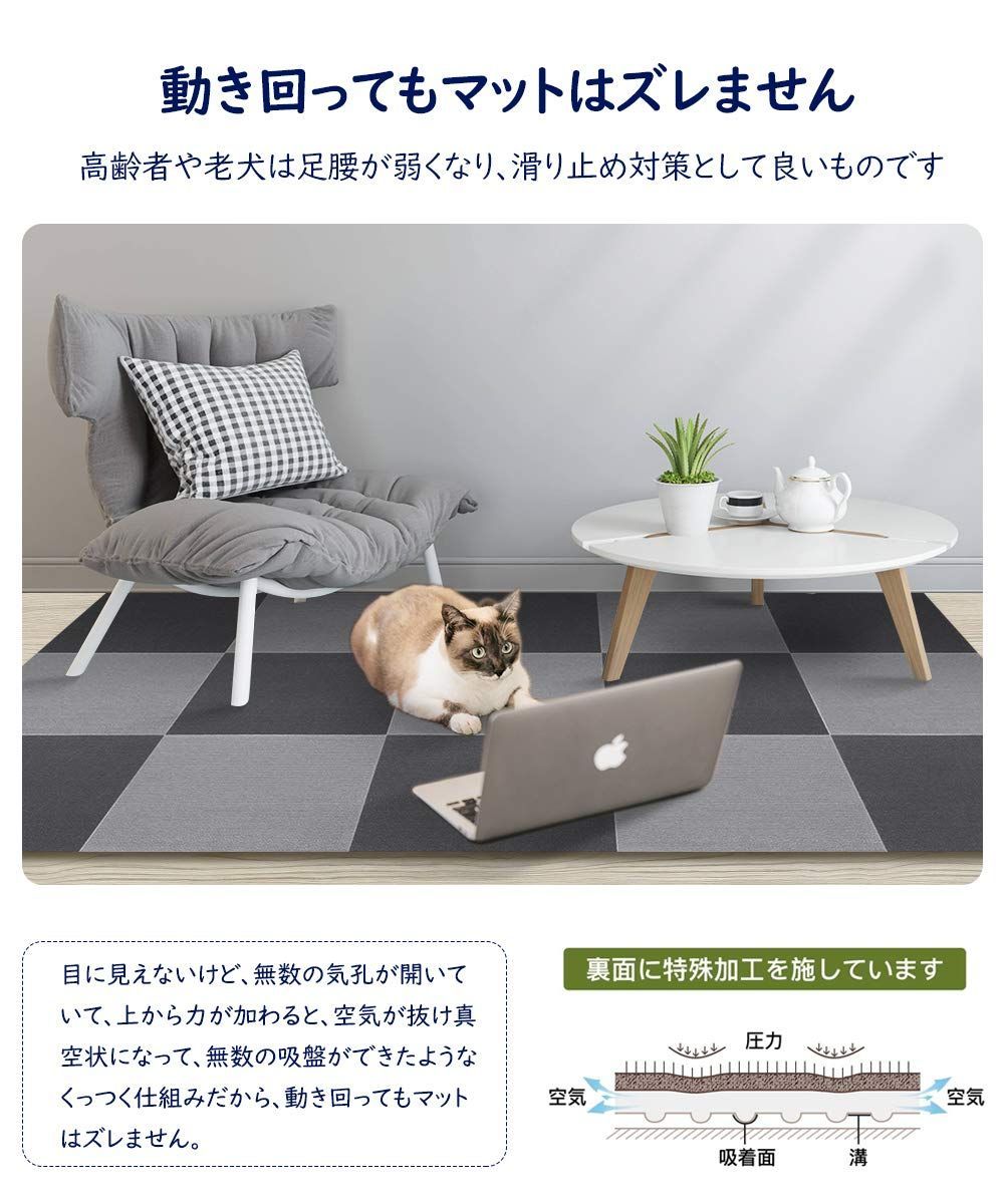 新着商品】FUNHOO ジョイントマット 【30*30cm 40枚 グレー濃淡