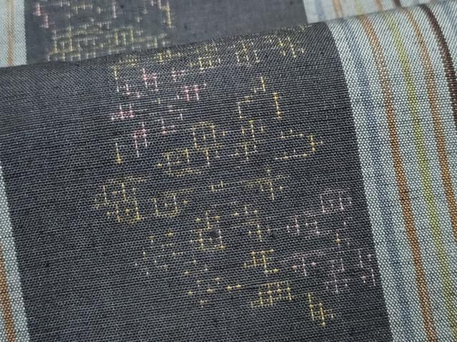 平和屋着物●結城紬　100亀甲　草花間道　やまと誂製　正絹　逸品　未使用　CAAQ9112vf 平和屋着物○結城紬 100亀甲 草花間道 やまと誂製 正絹 逸品 未使用