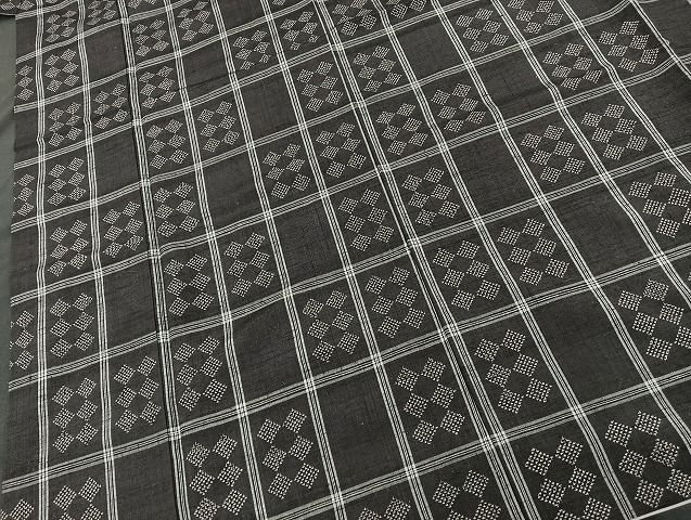 平和屋着物○上質な紬 藍 変わり格子 高島屋扱い 正絹 逸品 DAAS3394ps