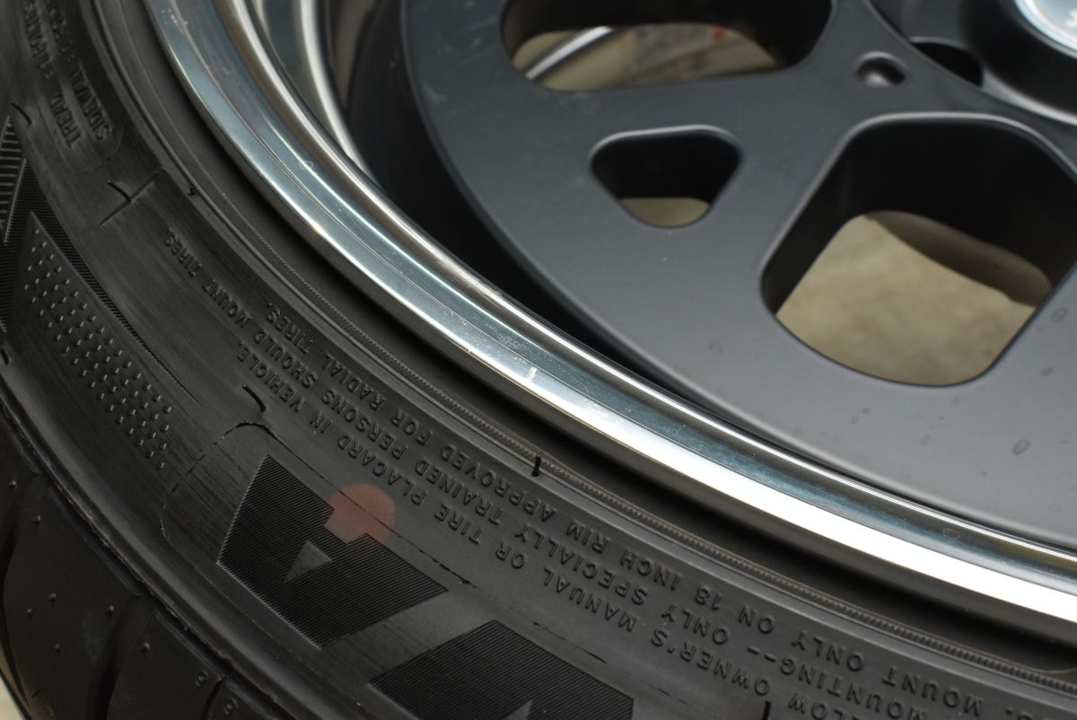 美品 バリ溝】WORK Seeker GX 18in 9.5J +20 PCD114.3 MINERVA F205 