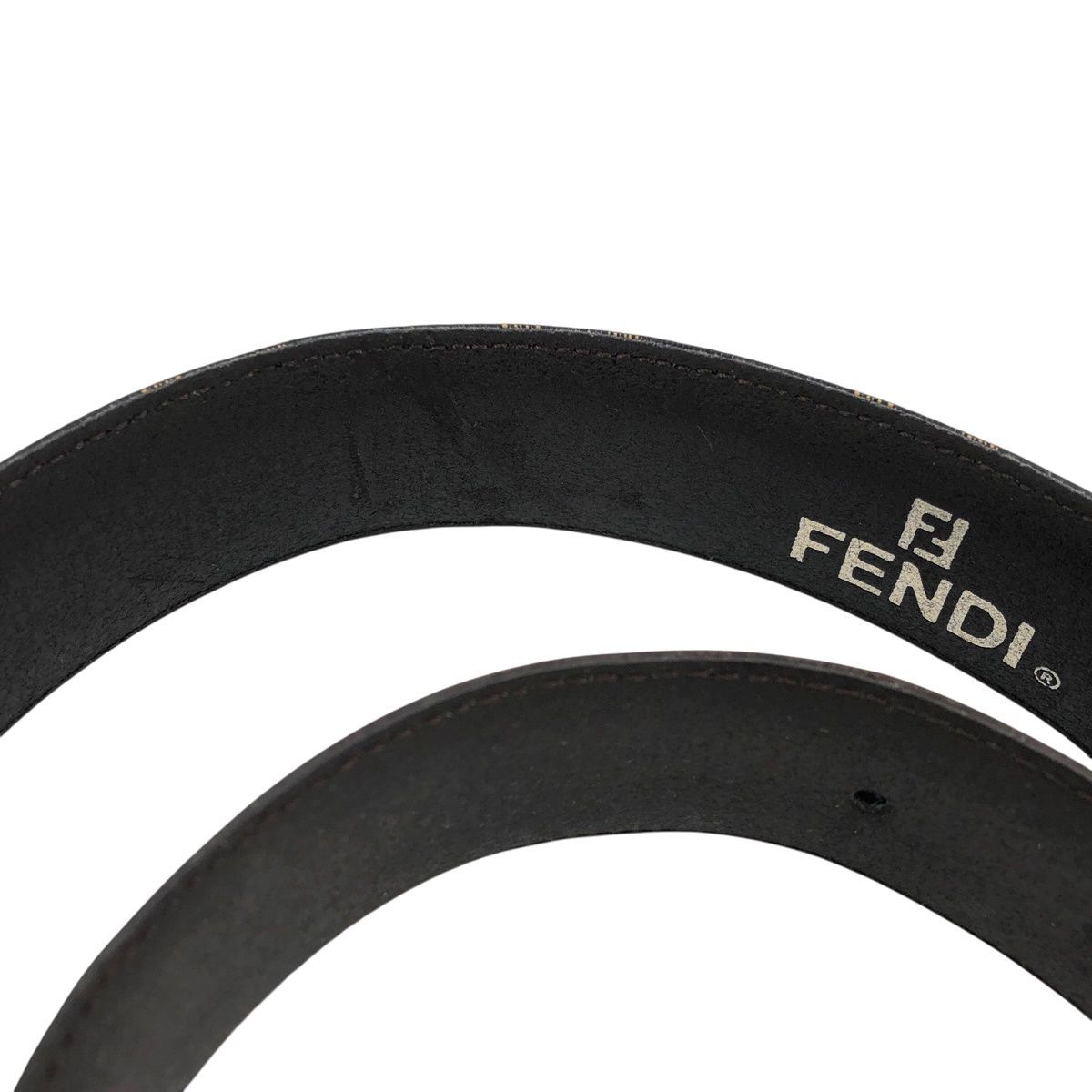 中古】 Fendi フェンディ ズッカ ベルト ゴールド金具 15116/46 全長