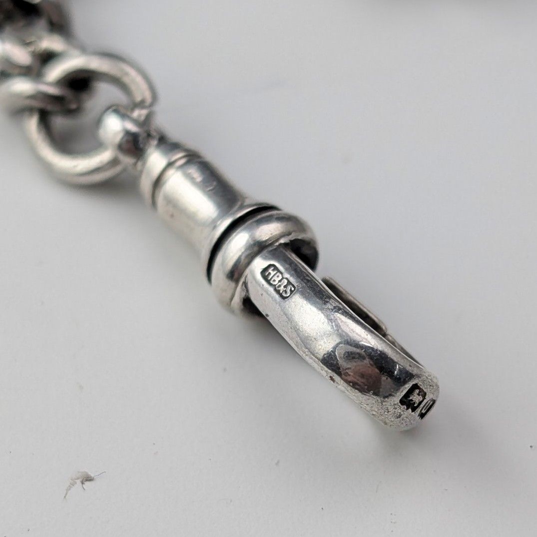 純銀製ダブルアルバートチェーン