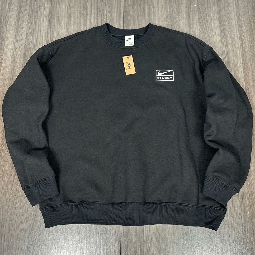 新品 特価値 stussy nike 刺繍 スウェットセットアップ ブラック 