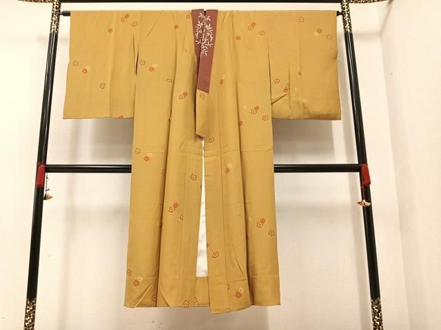 正絹　長襦袢　袷　無双袖　桜文　花地紋　縞暈し染め 平和屋着物○長襦袢 無双仕立て 舞桜文 やまと誂製 正絹 逸品