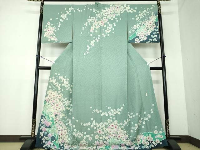 501z8〇振袖 徳永憲峯 桐屋 翠山工房 金通し 辻が花絞り染 地紋〇成人式 501z8〇振袖 徳永憲峯 桐屋 翠山工房 金通し 辻が花絞り染
