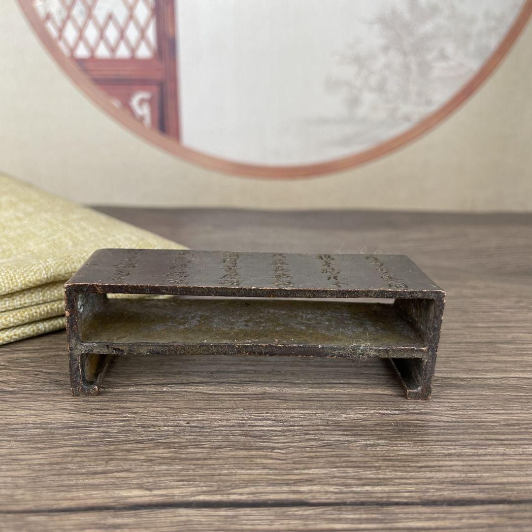 銅製 四方硯台 文房置物 案頭 装飾品 工芸品 - メルカリ