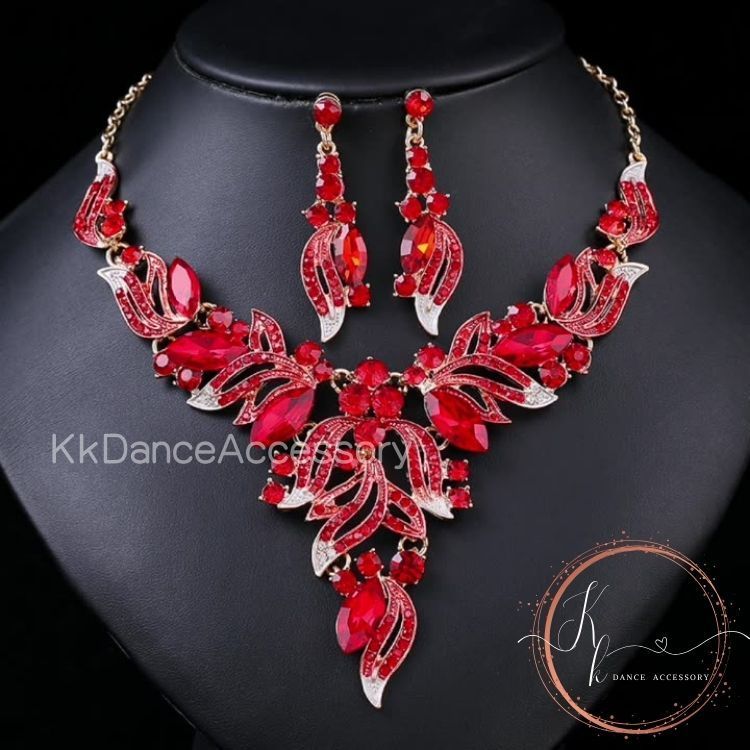 クリムゾンリーフエンチャントネックレス レッド ベリーダンス 発表会