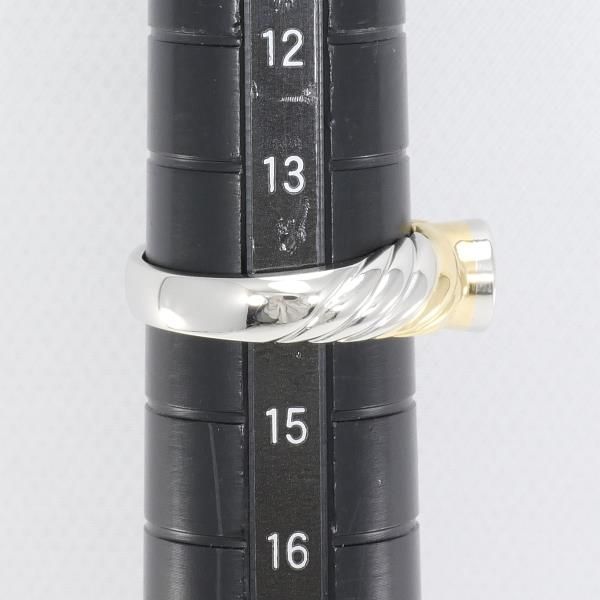 PT900 K18YG リング 指輪 14号 ダイヤ 0.632 鑑定書 総重量約9.1g 