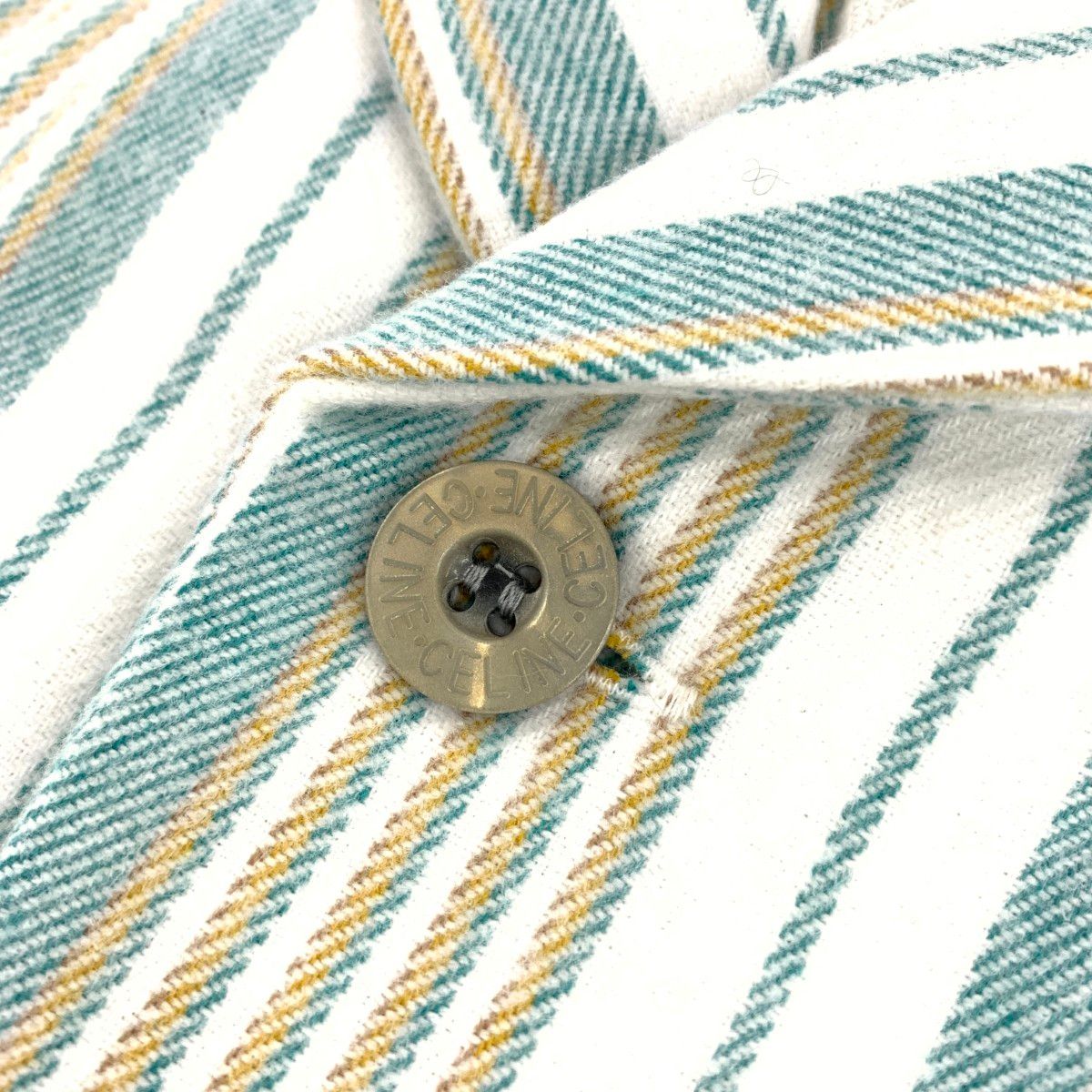 新品同様 CELINE セリーヌ 長袖長ズボン 馬車刺繍 紳士パジャマ