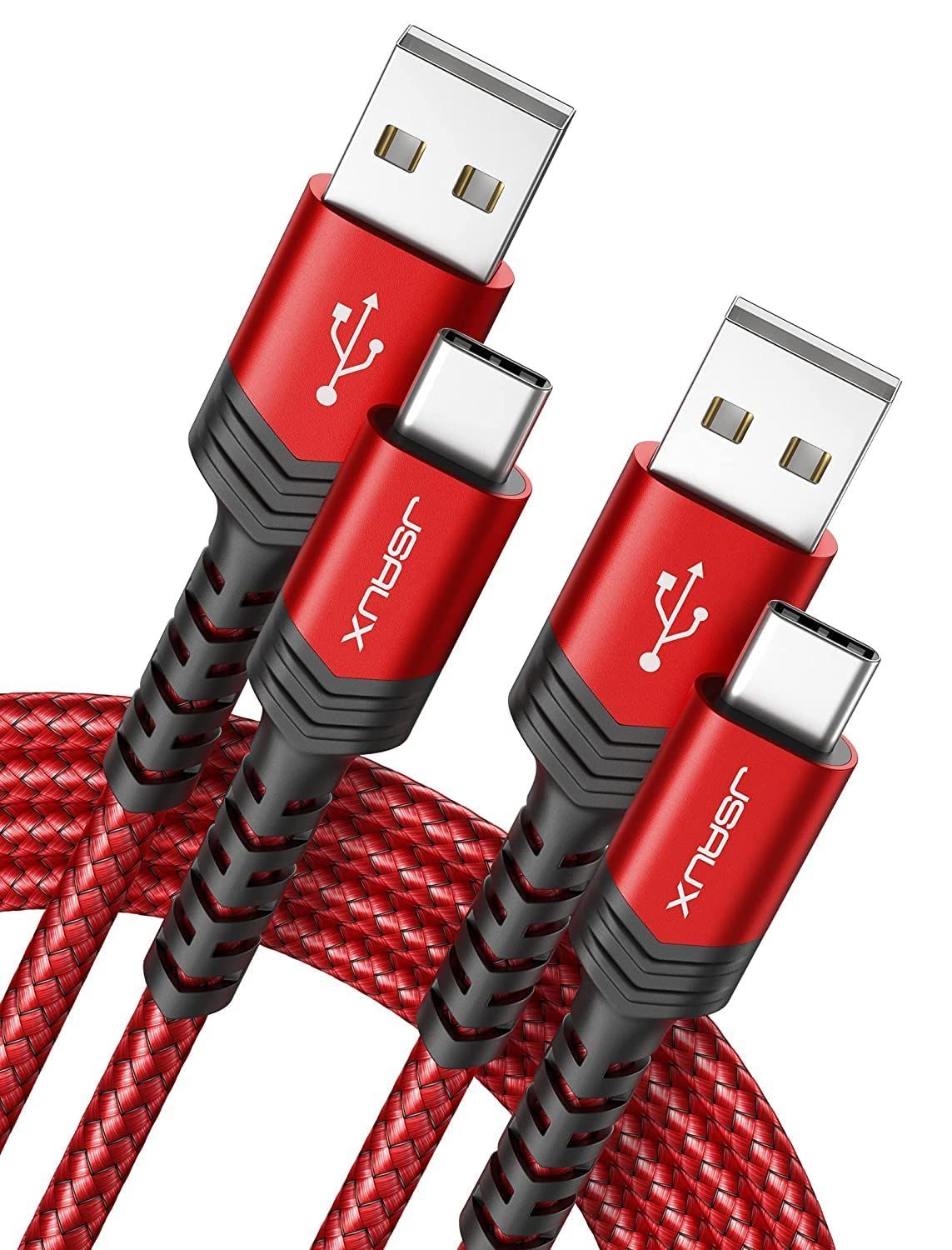 【人気商品】C ケーブル 【1m+2m 超高耐久ナイロン編み】USB Type type c 3.1A高速充電 480Mb/s高速データ転送 QuickCharge3.0対応 SamsungGalaxy 22 USB S20 S10 S9 S8 Note 10