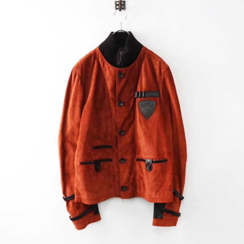 90s Archive GUCCI by Tom ford Suede Leather Military Blouse