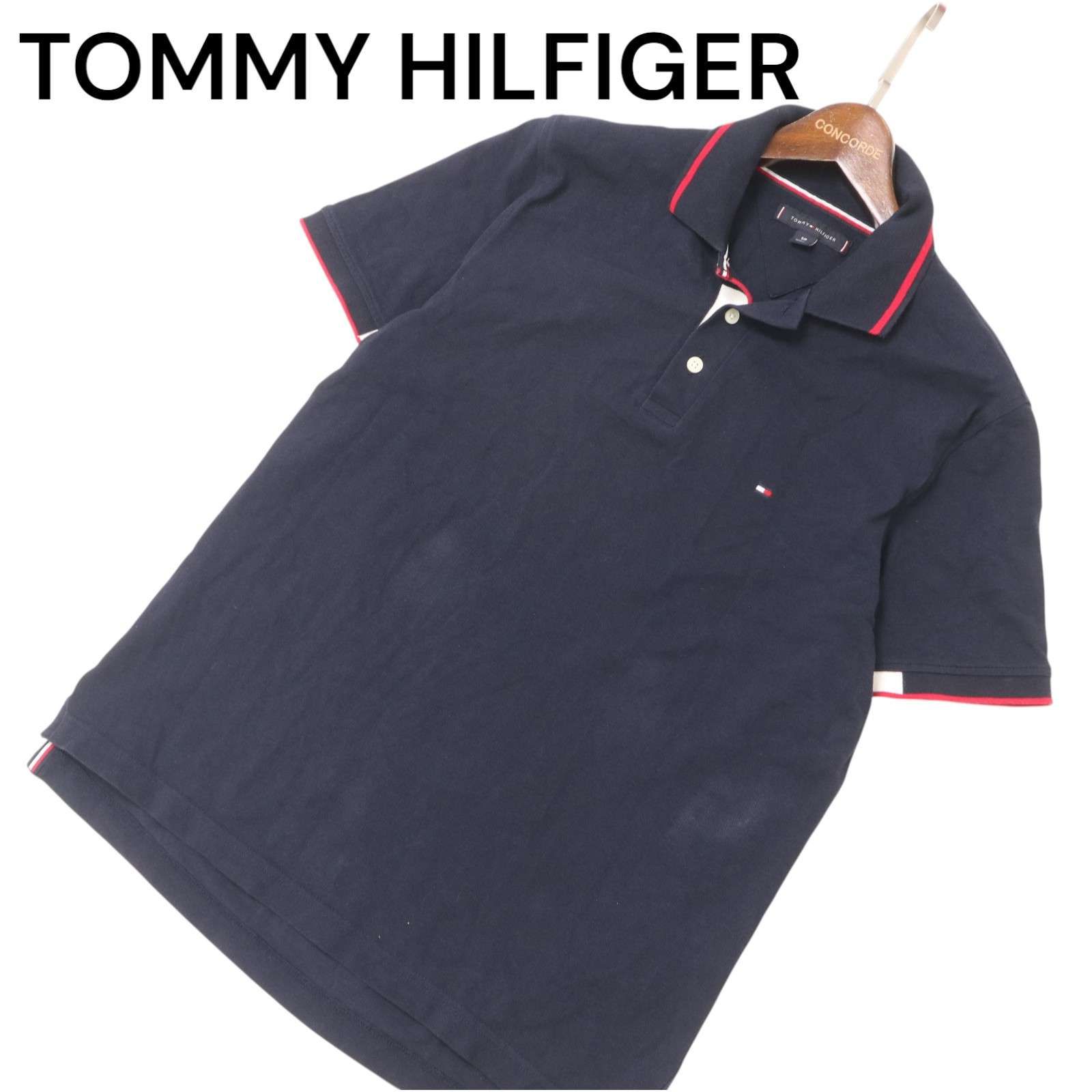 TOMMY HILFIGER 新品 トミーヒルフィガー 刺繍ロゴ ポロシャツ