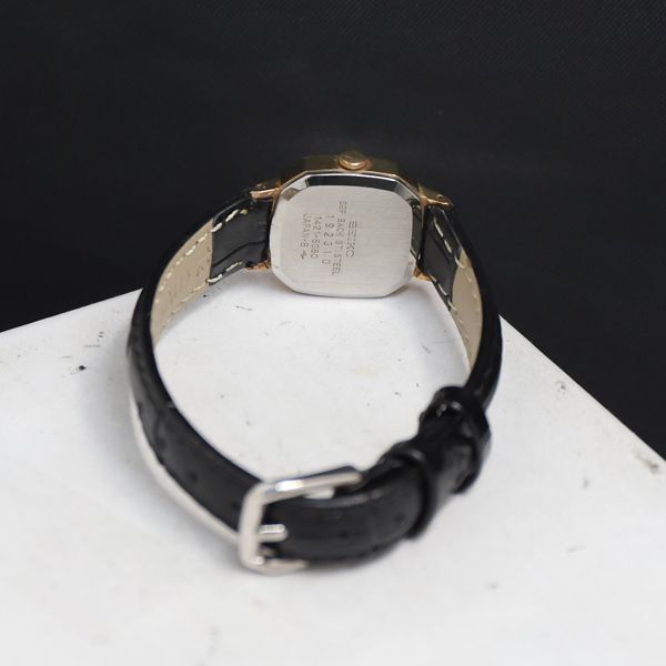 QZ セイコー 1421-5060 ゴールド文字盤 レディース腕時計