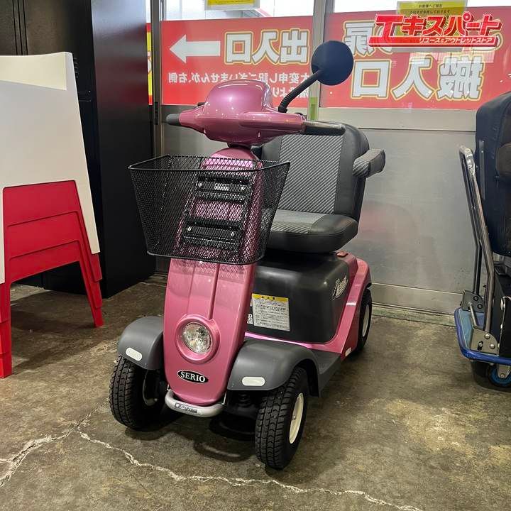 店頭引取り|エリア 配送 Serio セリオ 遊歩スキップ SH01 ローズピンク 電動カート セニアカー 戸塚店