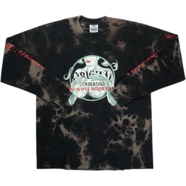 Size【L】 TENDERLOIN テンダーロイン TEE L/S ACID PC BLACK